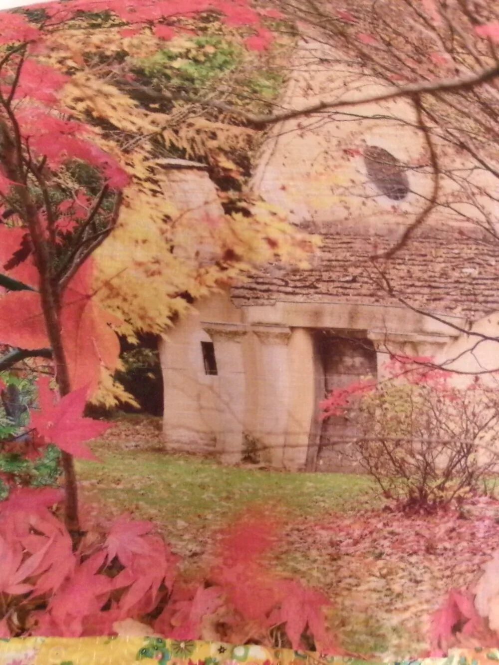 Highgrove royalty luxe silk blend autumn novelty cottage scarf / shawl